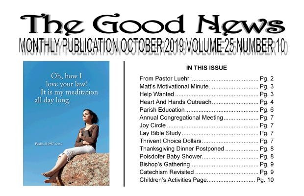 The Good News: October 2019