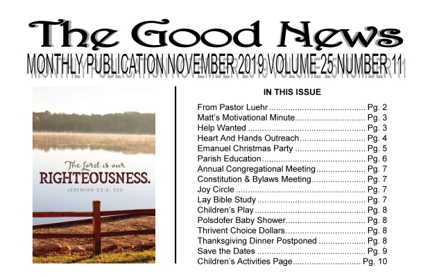The Good News: November 2019